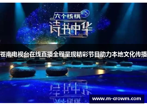 苍南电视台在线直播全程呈现精彩节目助力本地文化传播